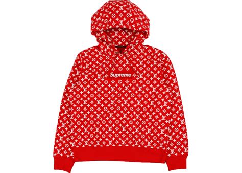 supreme lv bid|Supreme x Louis Vuitton Box Logo Hooded Sweatshirt Red .